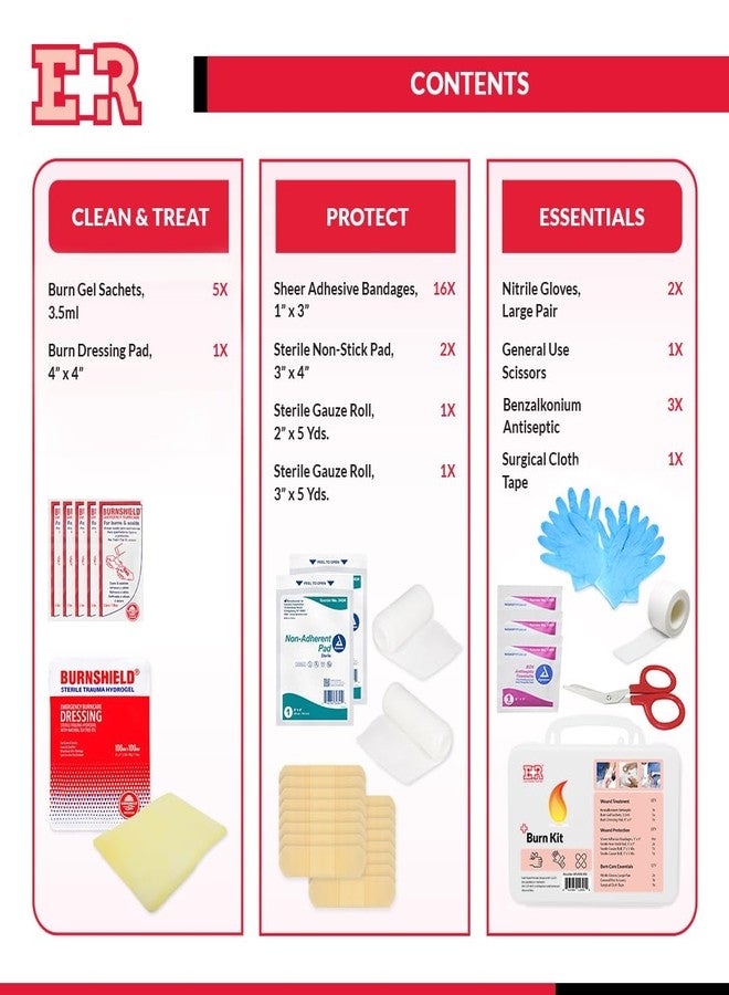 Ever Ready First Aid Basic Burn Kit with Burn Gel & Dressing for Common Burns and Scalds - Image 2